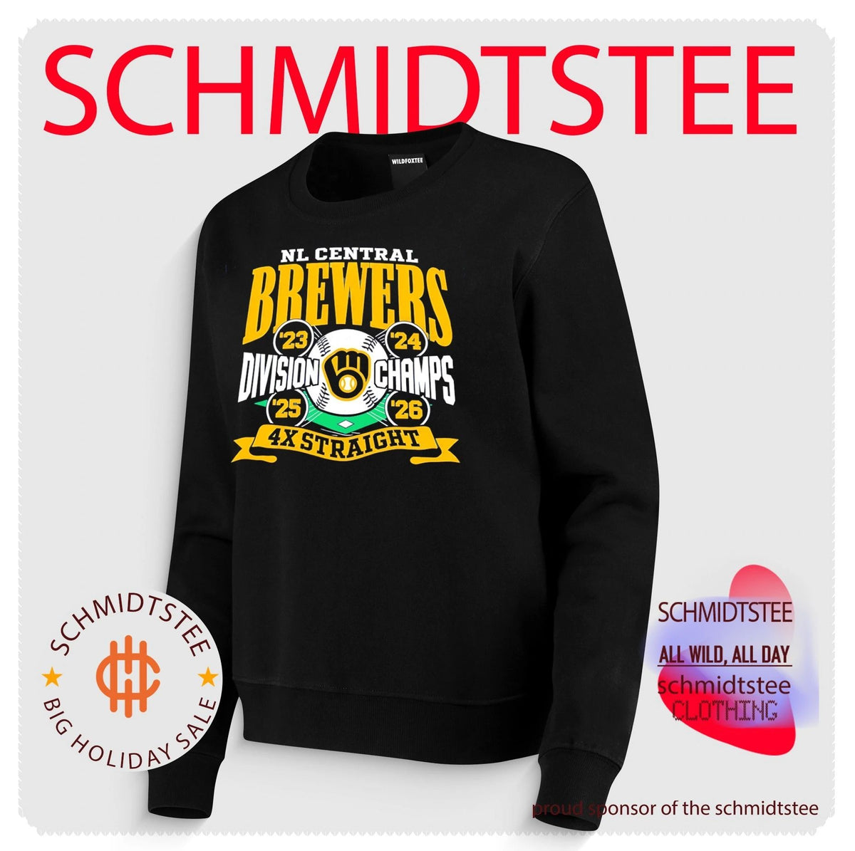 Milwaukee Brewers 4x Straight NL Central Division Champs 2026 shirt