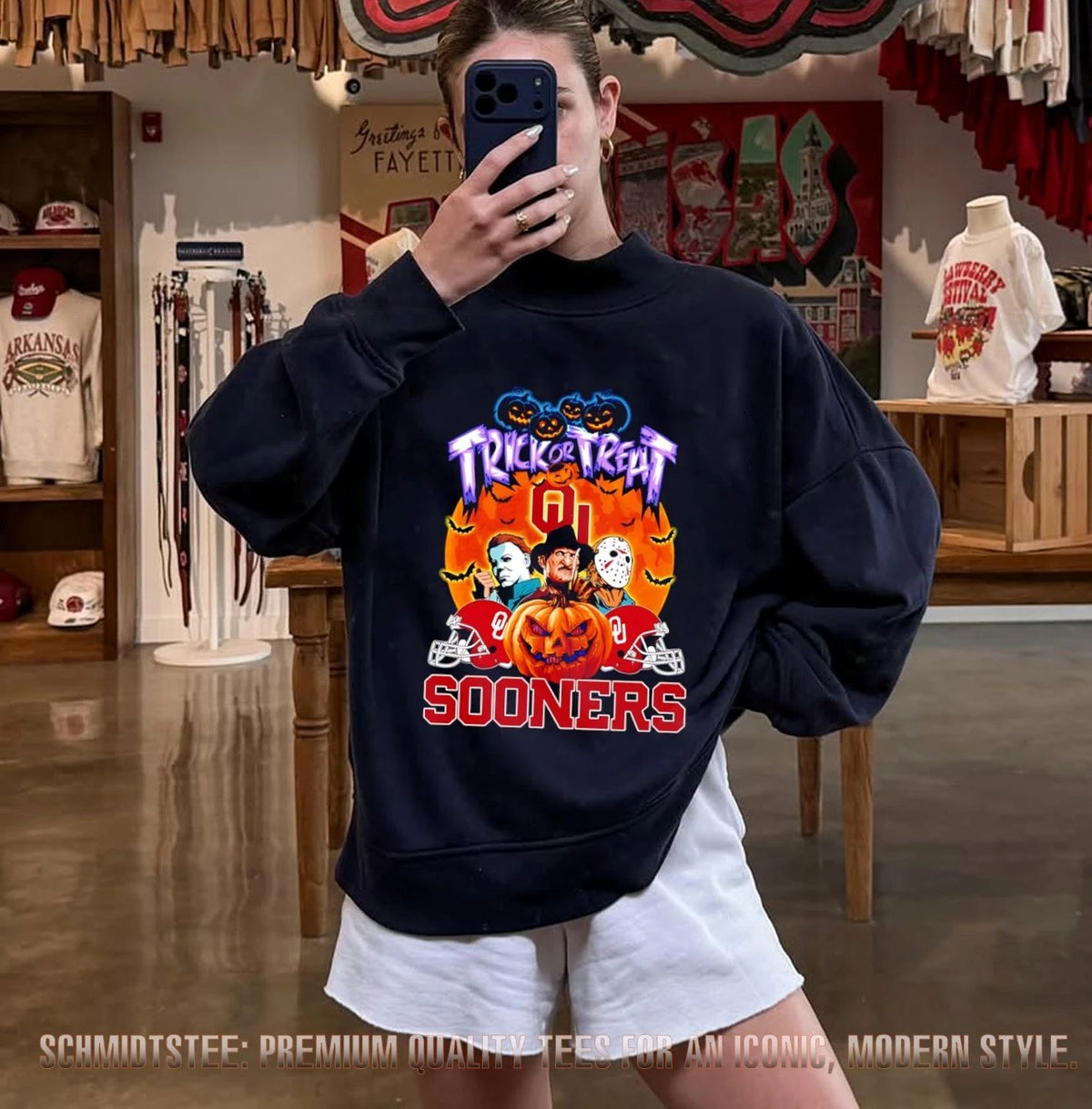 Oklahoma Sooners x Horror Characters Trick Or Treat Halloween 2026 shirt