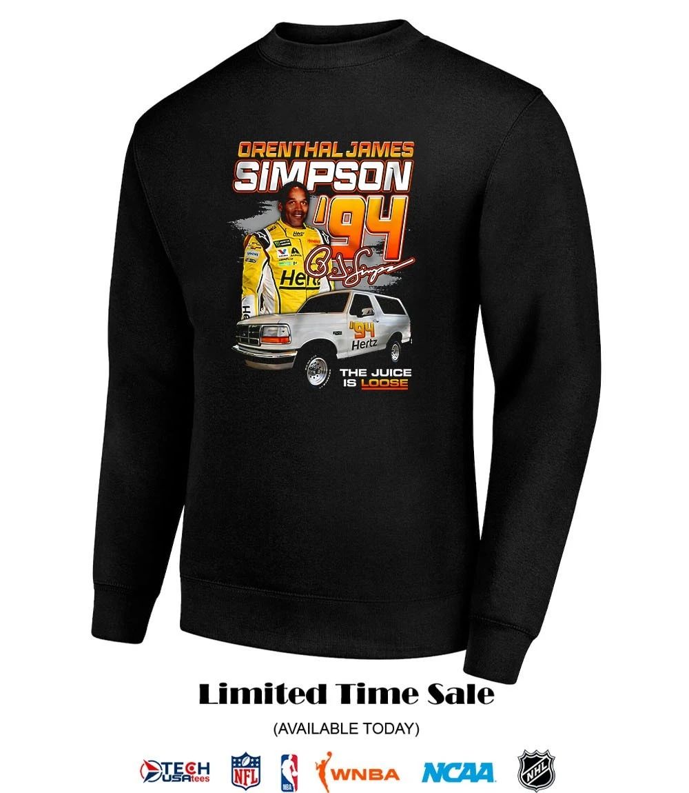 Orenthal James Simpson Racing the Juice is loose 1994 signature shirt