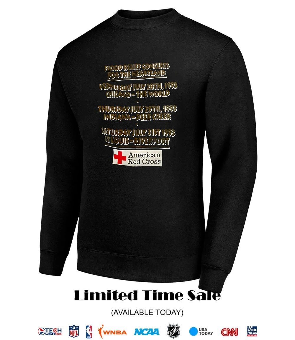 Flood Relief Concerts for The Heartland Wednesday July 28th 1993 Chicago-the World American Red Cross shirt