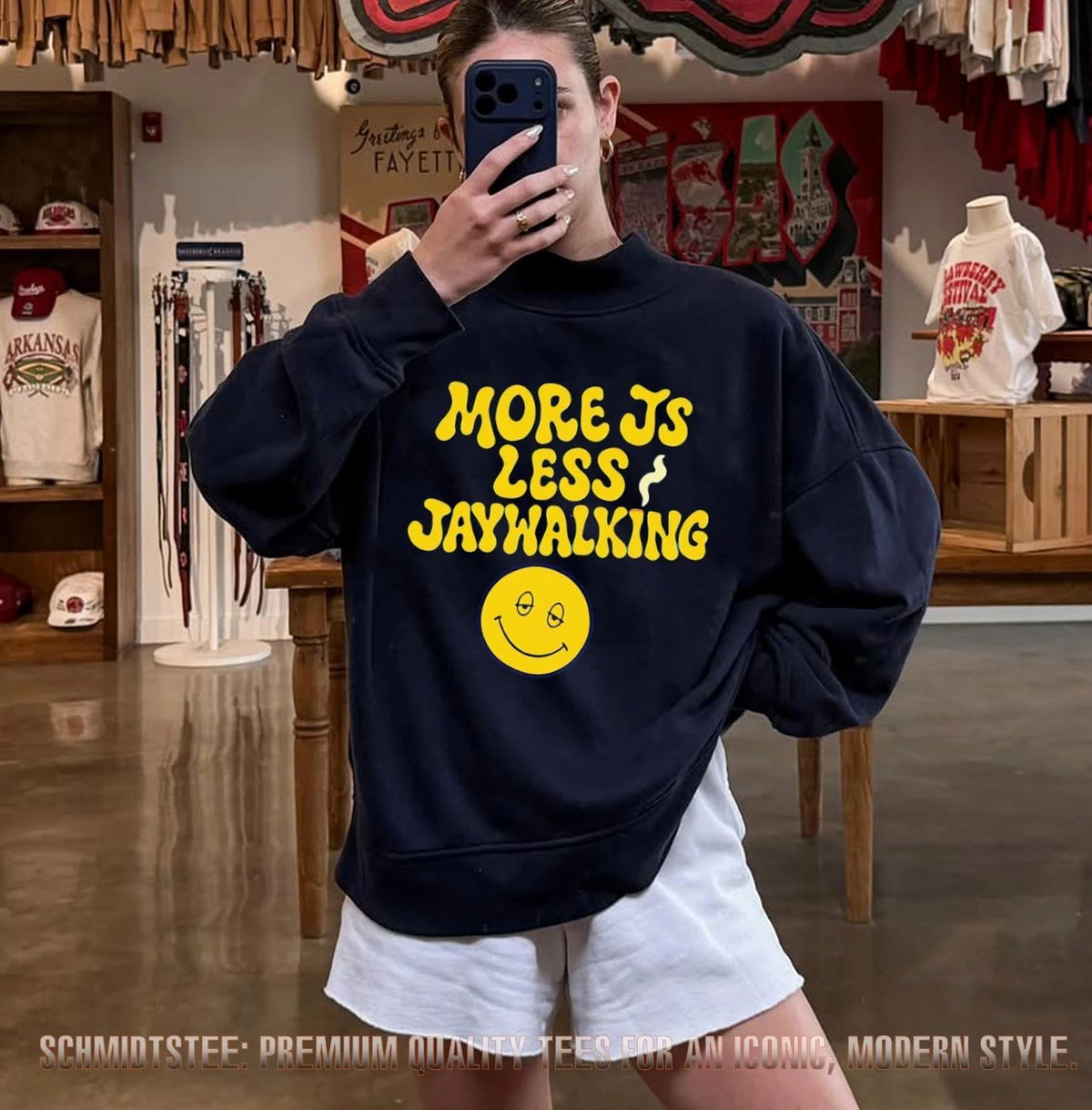 More JS less Jaywalking shirt