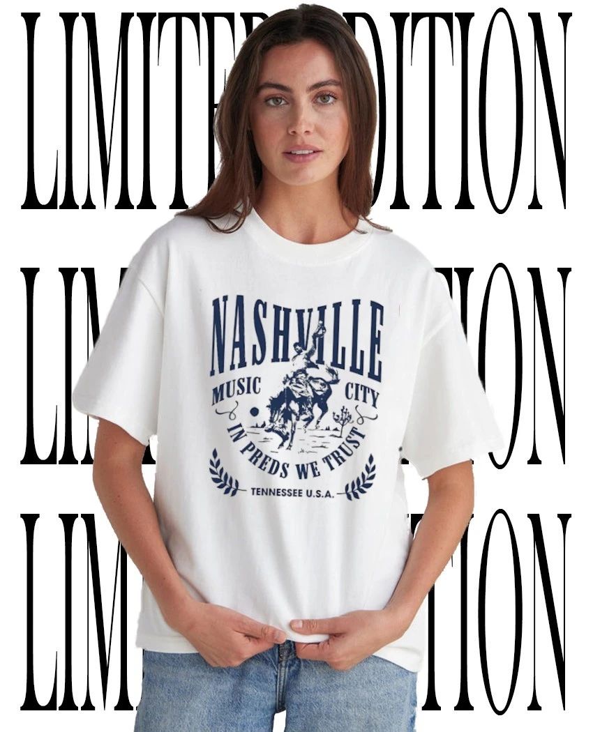 Nashville Music City in Preds we trust shirt