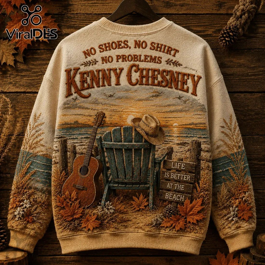 Kenny Chesney Old Blue Chair Ugly Sweater