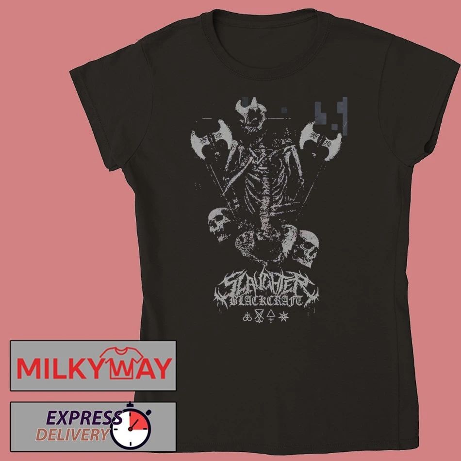 Slaughter To Prevail X Blackcraft Cult Los Angeles 2026 Pop Up Shop Merch Skeleton With Axe T-Shirt