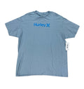 NEW Hurley Logo Short Sleeve Graphic Mens T Shirt Tee Light Blue Surf Size XL