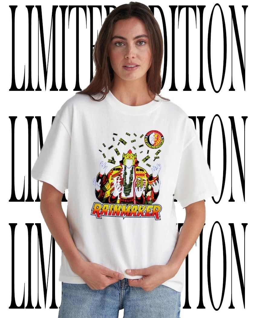 NJPW Kinnikuman Kazuchika Okada Rainmaker money falling Wrestling t-shirt