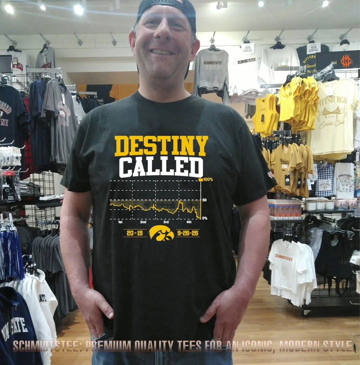 Iowa Hawkeyes Destiny Called 20-19 score stock shirt