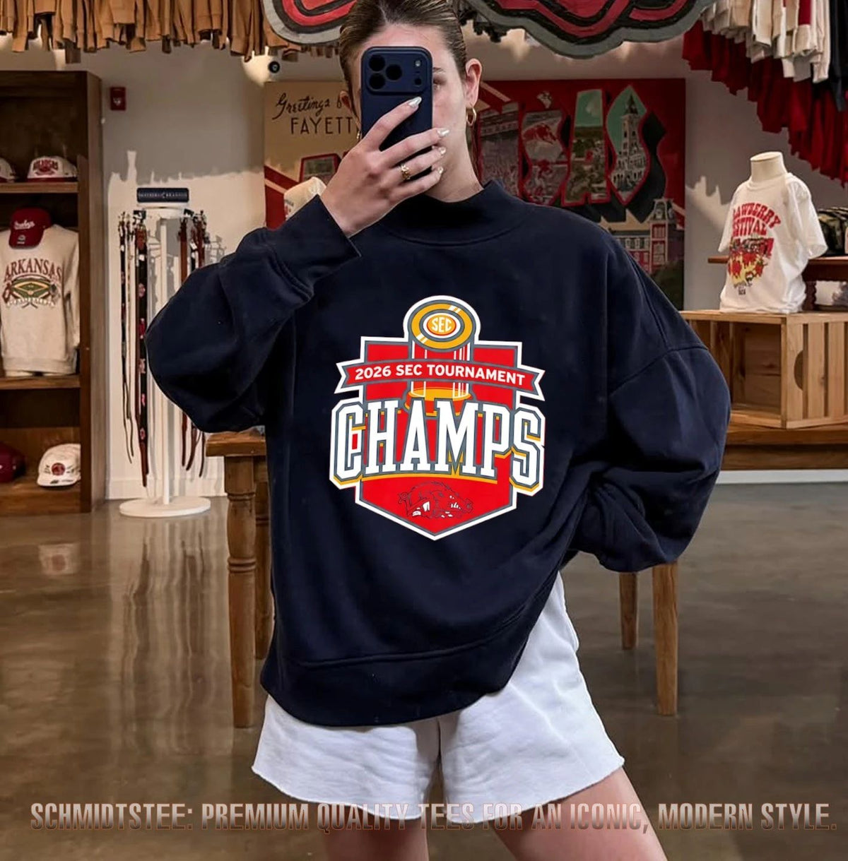 Arkansas Razorbacks SEC Tournament Champs 2026 logo shirt