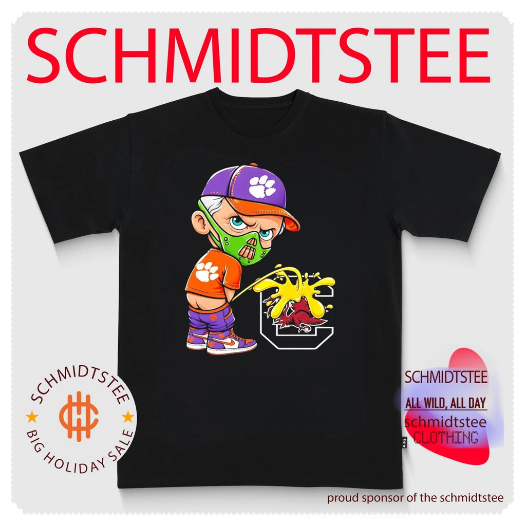 Clemson Tigers Fan Peeing on South Carolina Gamecocks Logo shirt