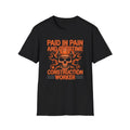 Construction Worker Blue Collar Sarcastic Graphic Funny Laborer Funny T-Shirt