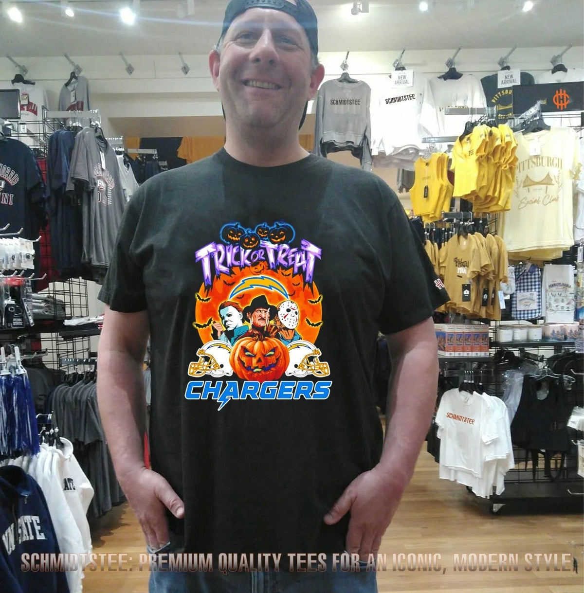 Los Angeles Chargers x Horror characters Trick Or Treart Halloween shirt
