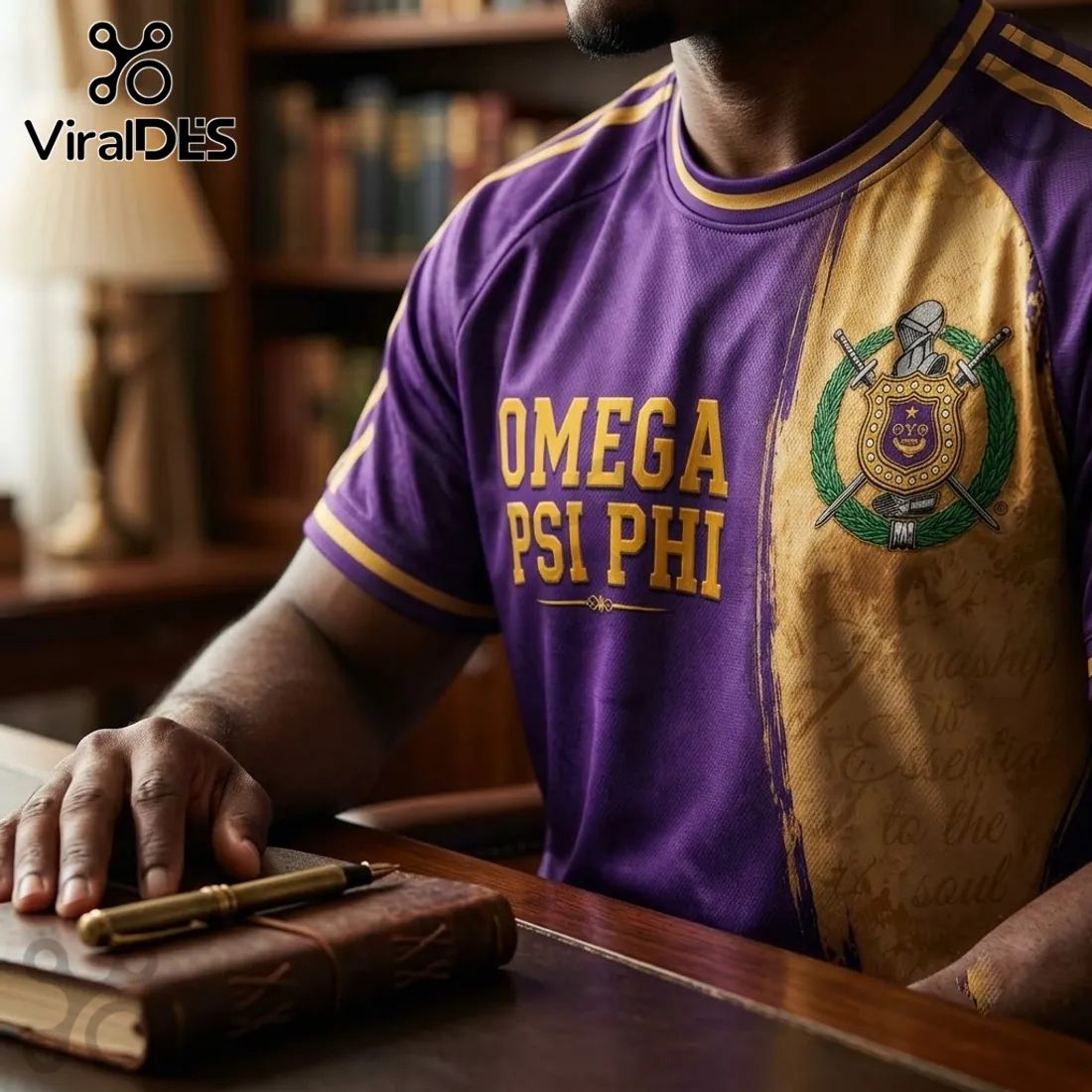 Premium Omega Psi Phi Purple and Gold Shirt