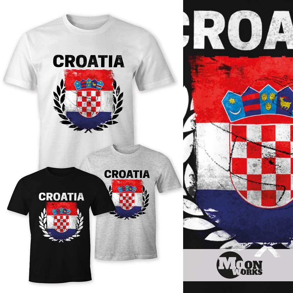 Mens T-Shirt - Euro 2016 Football Croatia Croatia Flag Vintage - Comfort Fit
