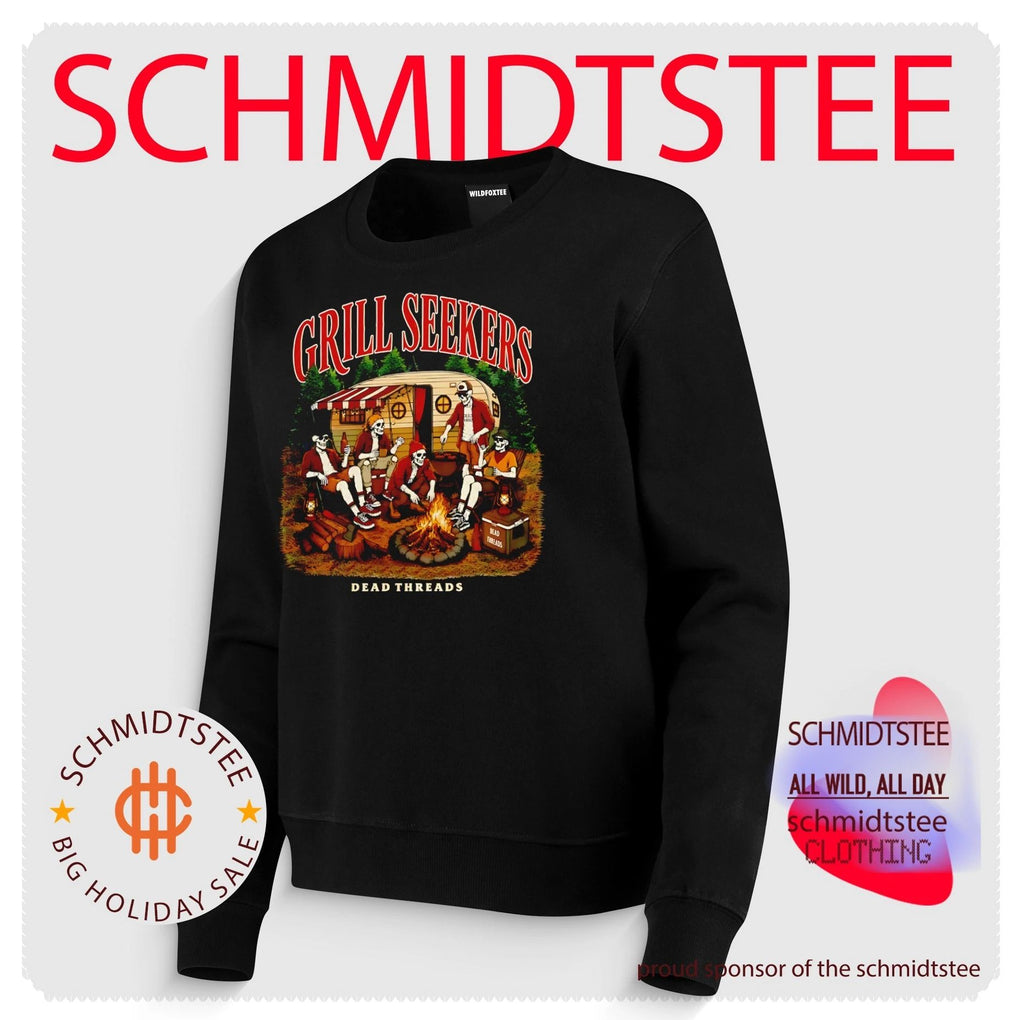 Dead Threads Merch Grill Seekers Skeleton Halloween shirt