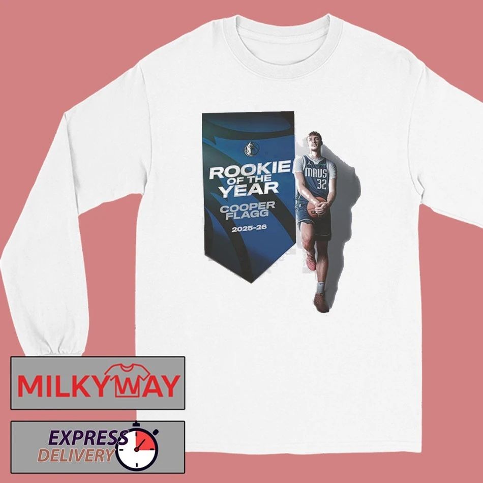 Cooper Flagg Rookie Of The Year NBA 2026 Dallas Mavericks shirt