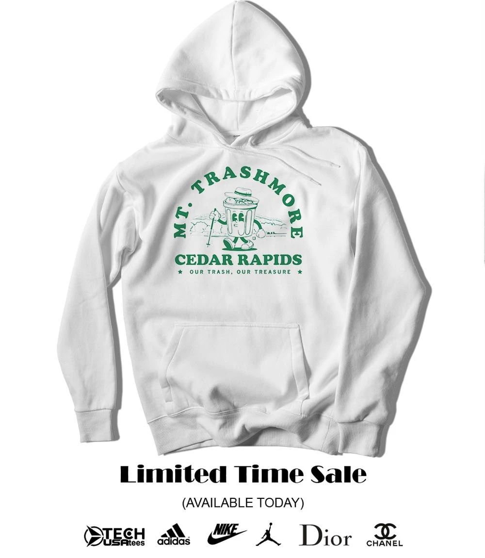Mt. Trashmore Cedar Rapids Can Cartoon Ringer shirt