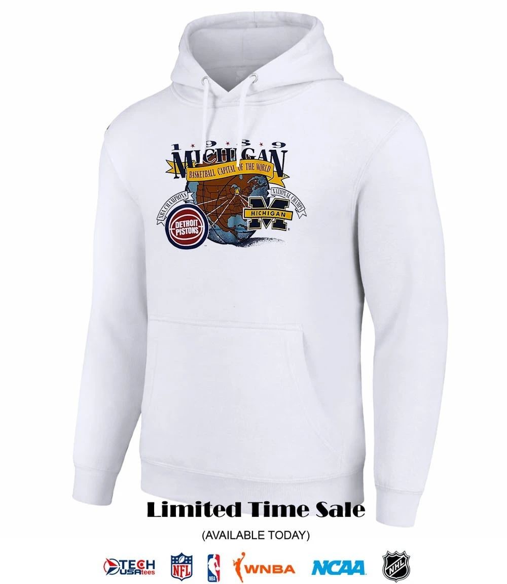Michigan Basketball Capital of the World 1989 Detroit Pistons vs Michigan Wolverines shirt