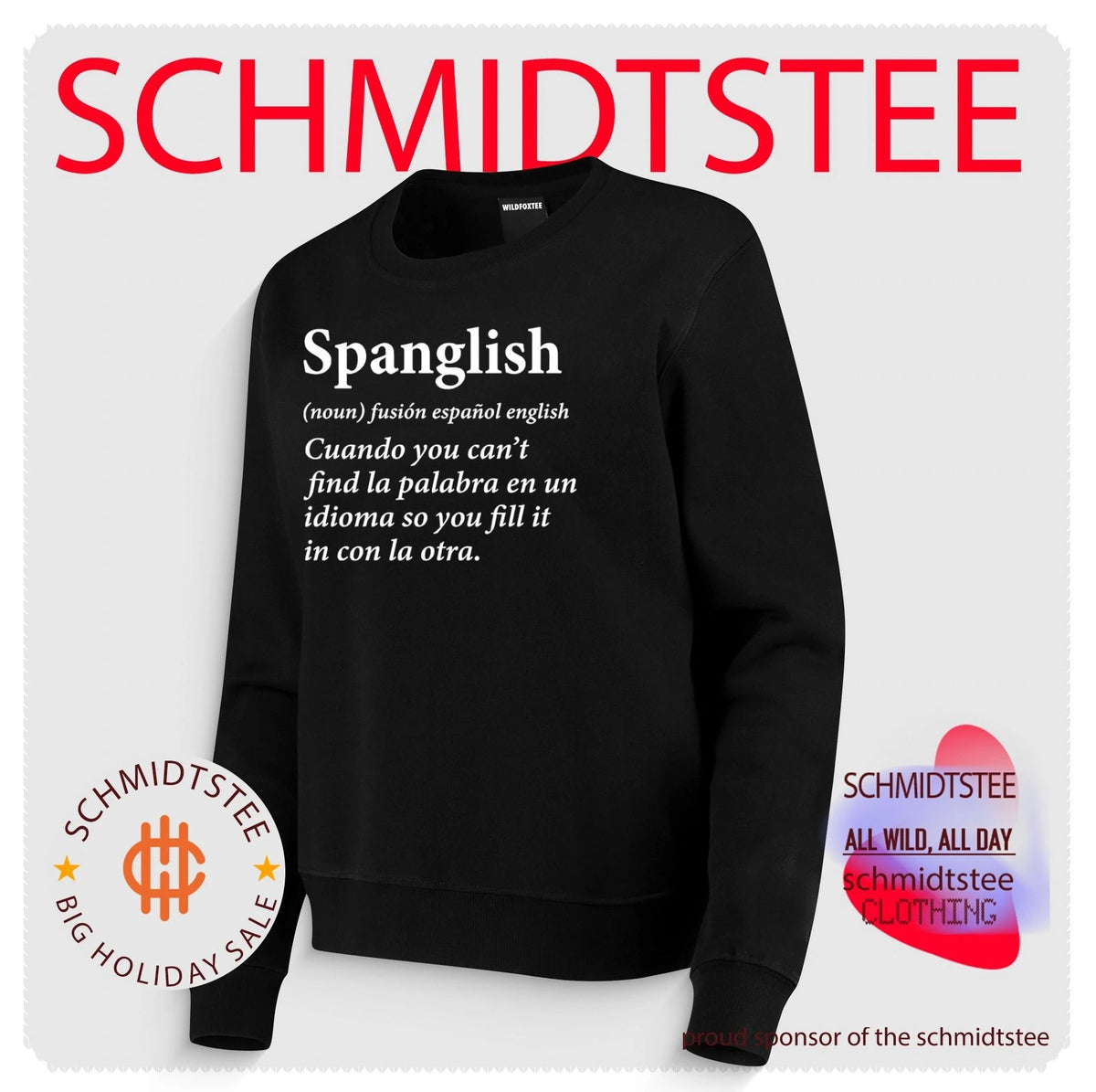 Spanglish Definition Fusión Español English Quote shirt