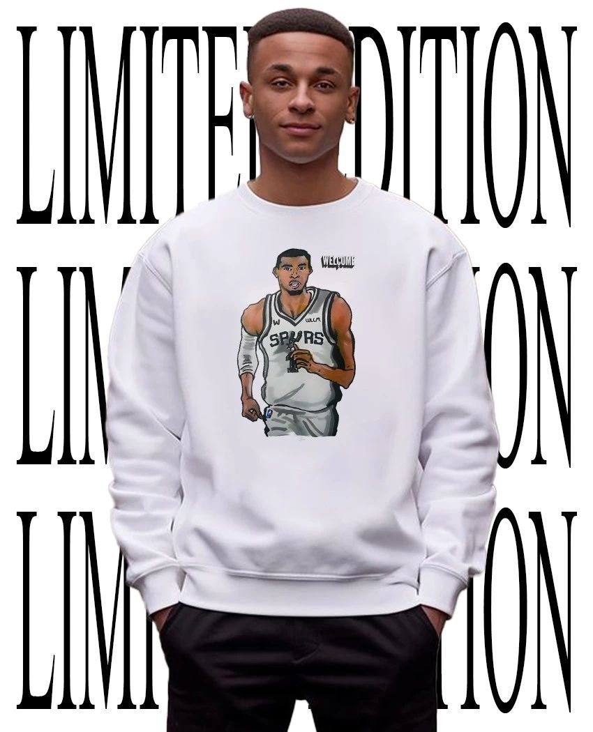 NBA Victor Wembanyama 1 San Antonio Spurs Basketball welcome caricature tee