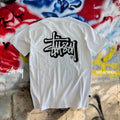 STUSSY Solid Offset Graffiti Tee (AU) - White, 100% Authentic, Size: XL NEW