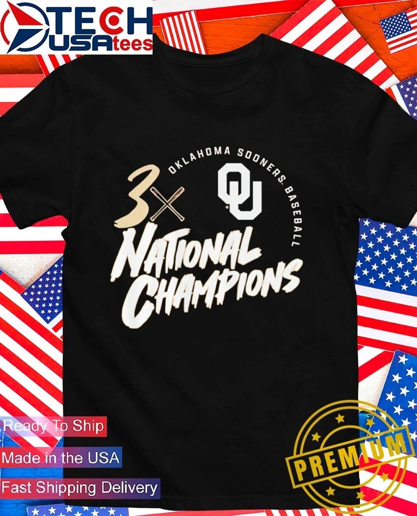 Oklahoma Sooners 2026 NCAA College World Series 3-Time National Champions shirt