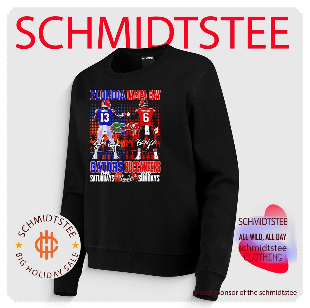 Florida Gators on Saturdays and Tampa Bay Buccaneers on Sundays skyline signature shirt