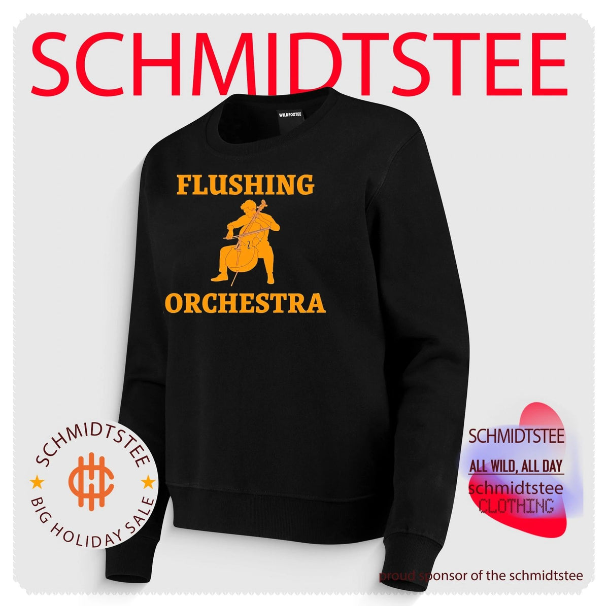 Flushing Orchestra Cello Player musician shirt
