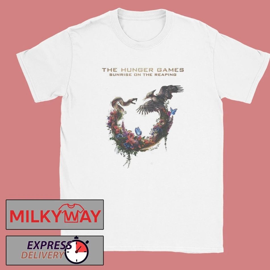 The Hunger Games Sunrise On The Reaping Logo Snake And Bird T-Shirt