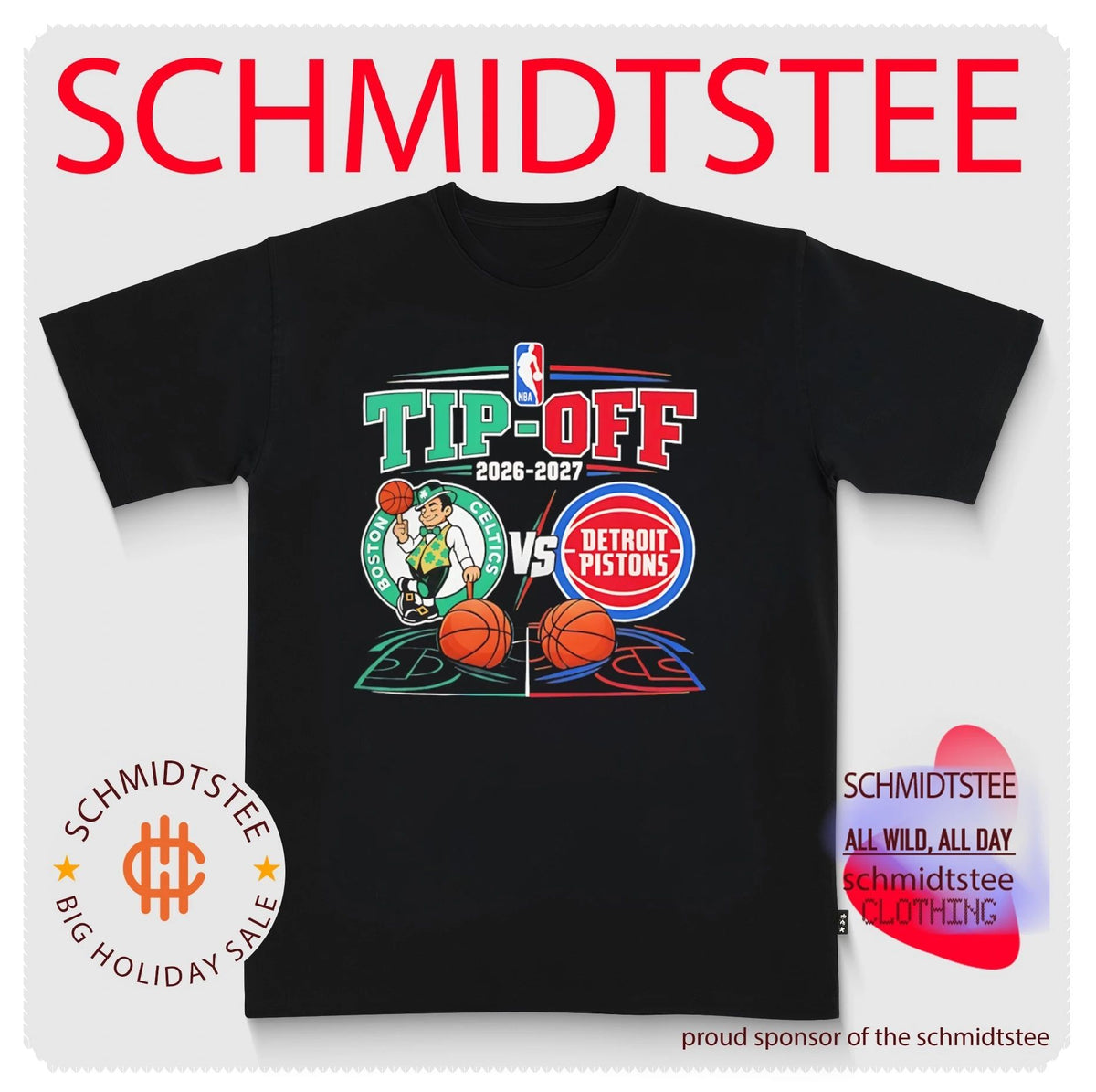 NBA Opening Night 2026–27 Boston Celtics vs Detroit Pistons Tip-Off shirt