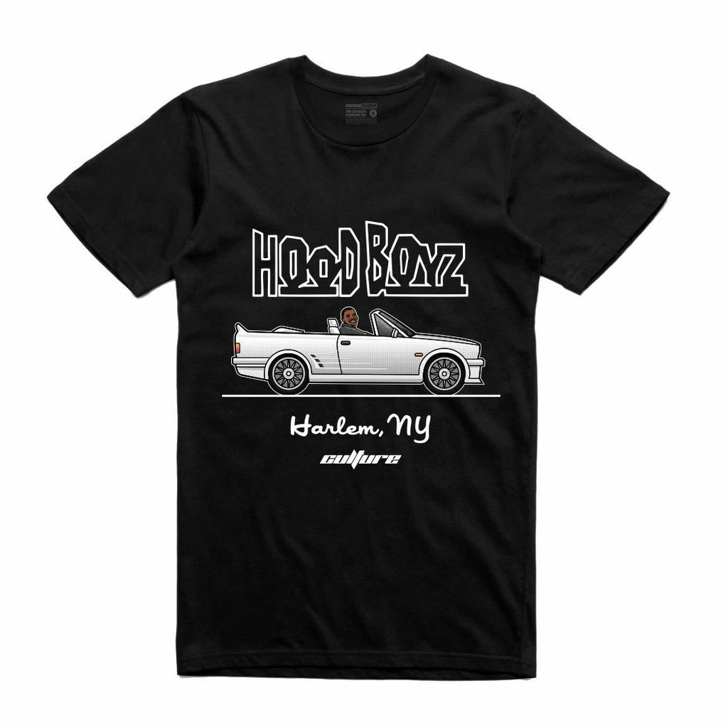 Streetwear on Demand Culture Plaid Full Hood Boyz Black T-Shirt