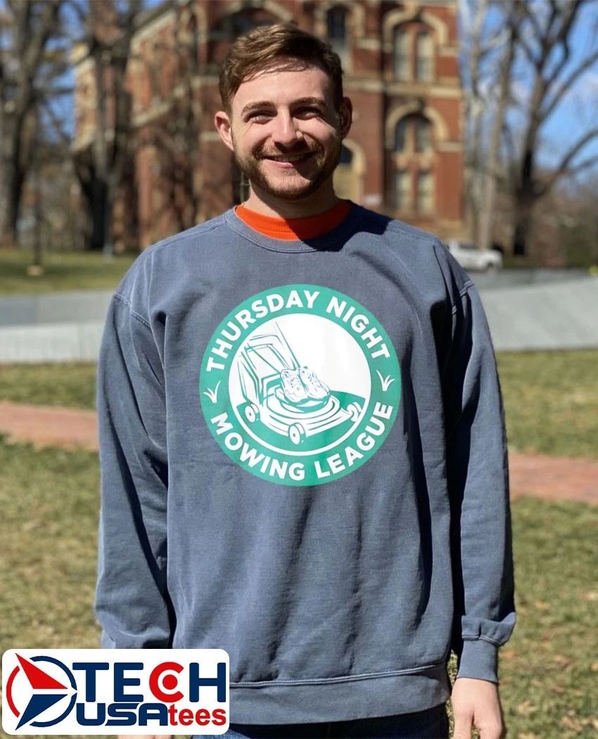 Thursday Night Mowing League logo shirt