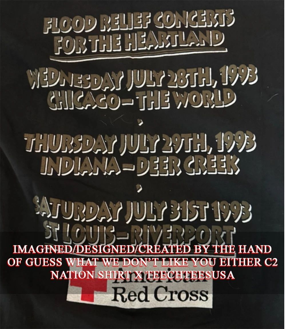 Flood Relief Concerts for The Heartland Wednesday July 28th 1993 Chicago-the World American Red Cross shirt