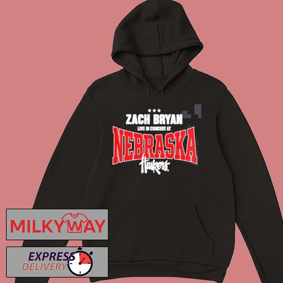 Zach Bryan With Heaven On Tour Nebraska 2026 Venue Merch Tee On April 25 2026 At Lincoln Memorial Stadium Nebraska Huskers Big Logo shirt