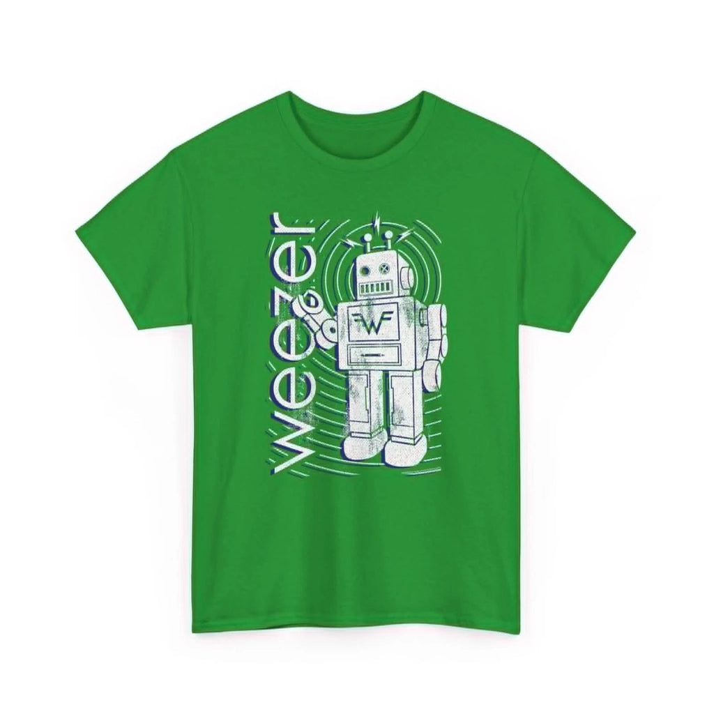 Weezer Robot Alternative Rock Music Band Shirt, Heavy Cotton T-shirt, Size S-5XL