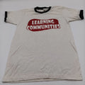 Tultex T-Shirt Men's Small White Learning Communities Short Sleeve