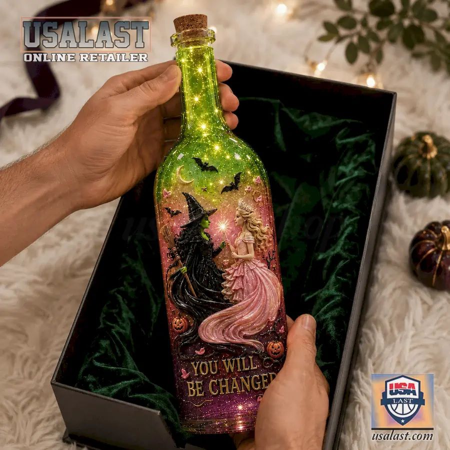 Wicked Movie Halloween Edition Bottle Lamp