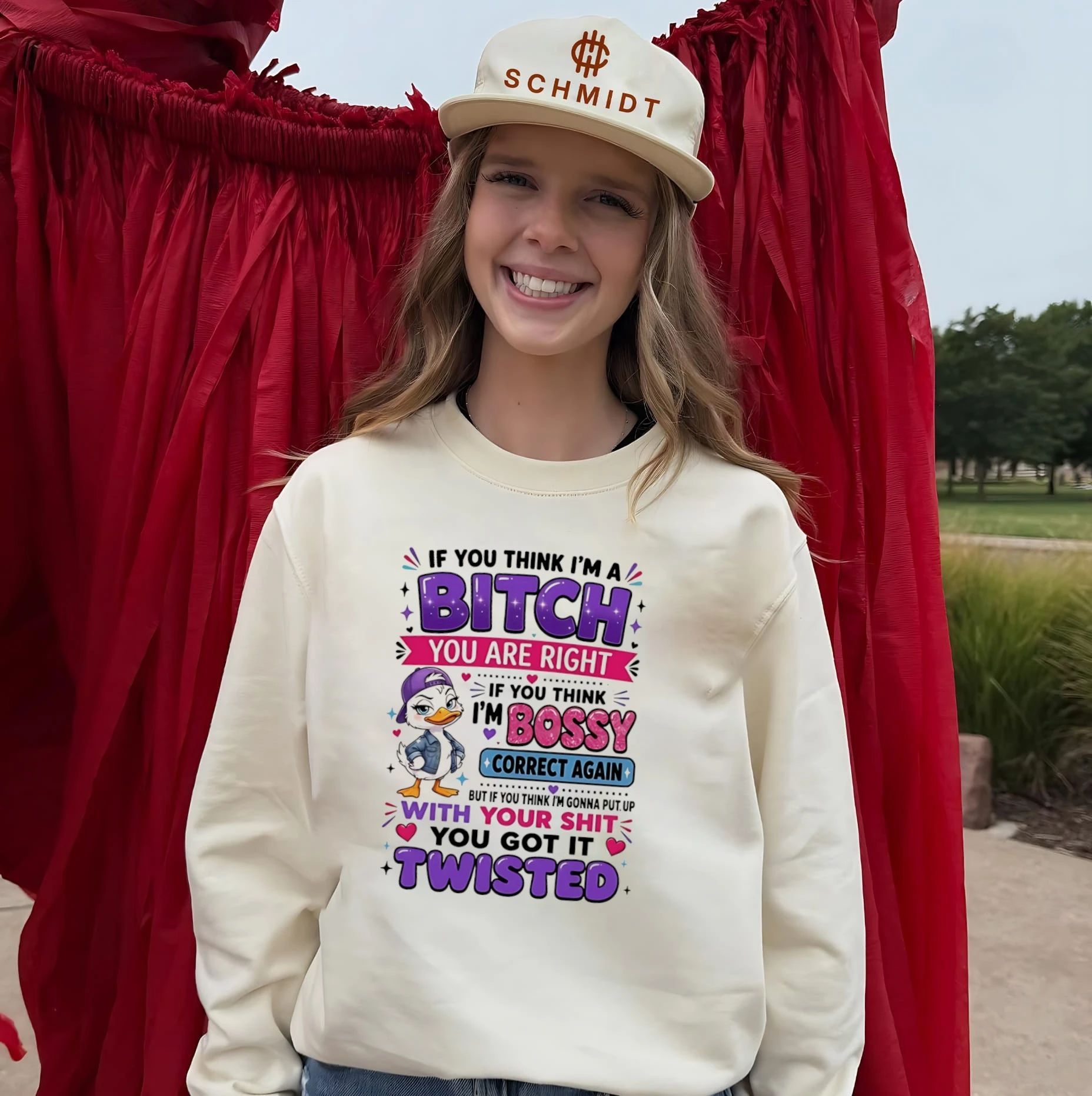 If you think I’m a bitch you are right if you think cartoon duck shirt