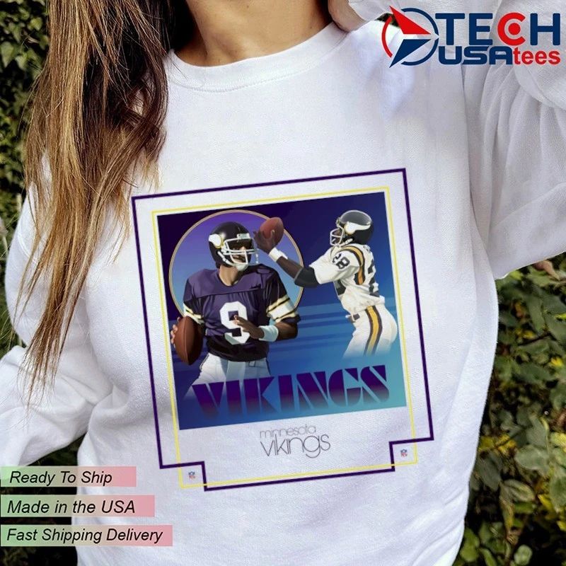 Tommy Kramer and Ahmad Rashad Minnesota Vikings shirt