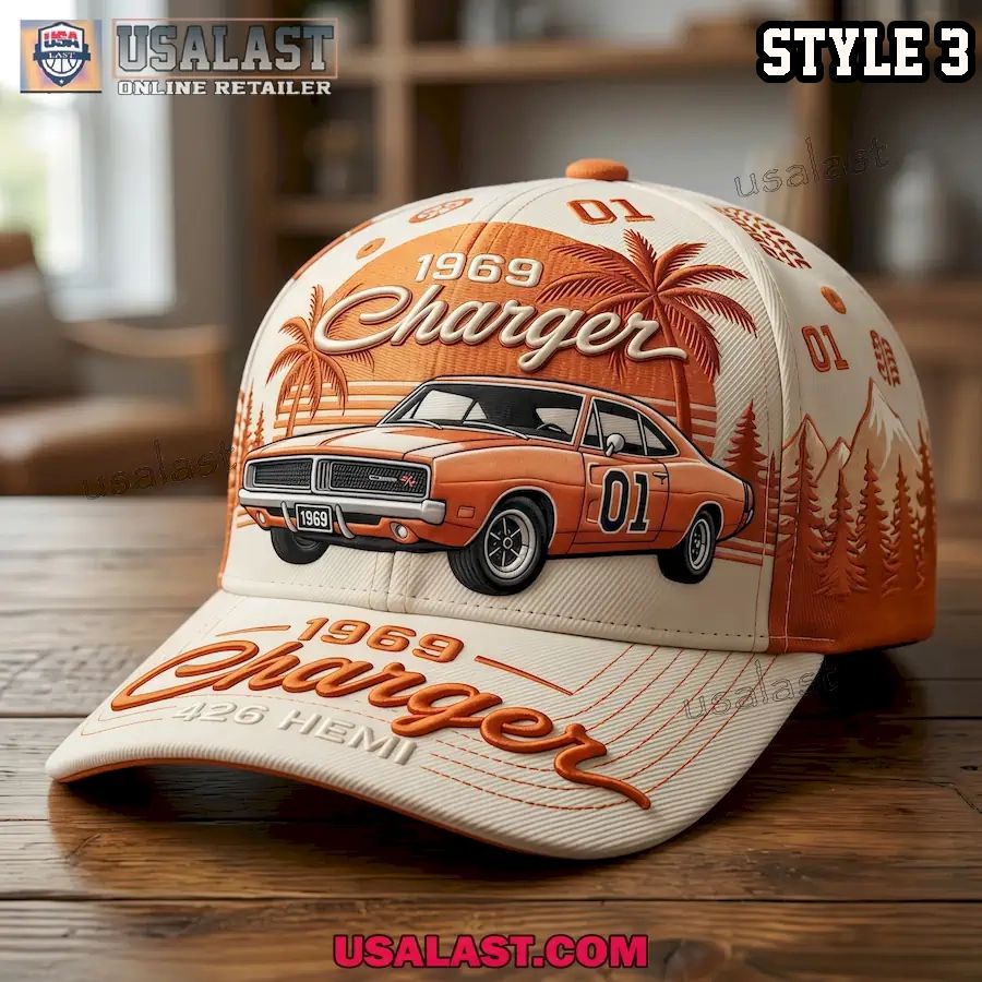 1969 Dodge Charger 426 HEMI Retro Muscle Car Baseball Cap