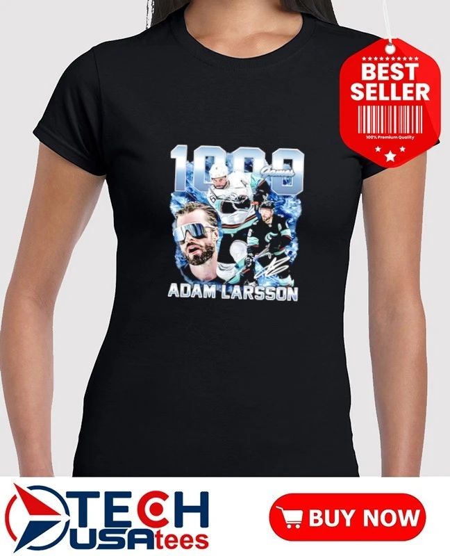 Adam Larsson Seattle Kraken Hockey 1000 Games shirt by tshirtatlowprice