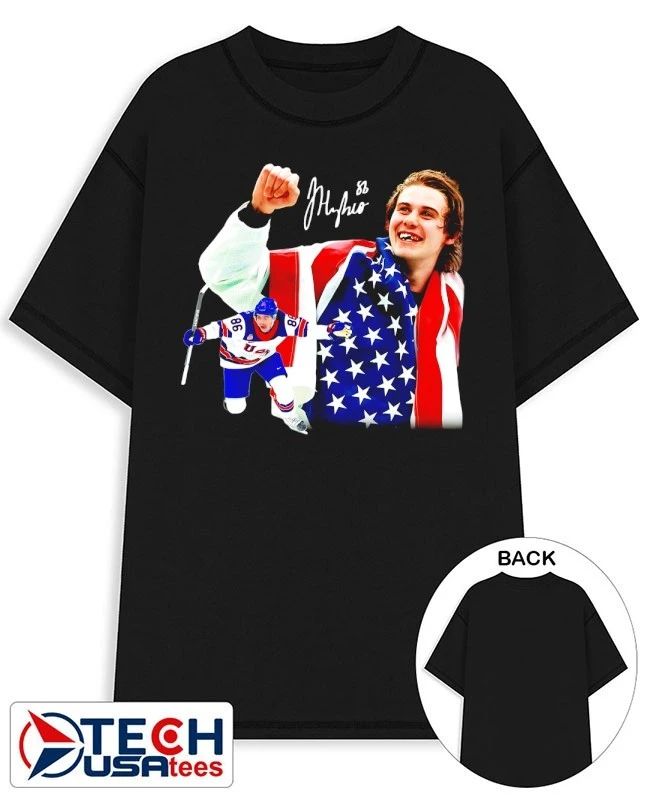 Jack Hughes Golden Goal Hero USA Hockey signature shirt