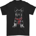 German Shepherd Union Jack Scarf Alsatian Mens Gildan Cotton T-Shirt