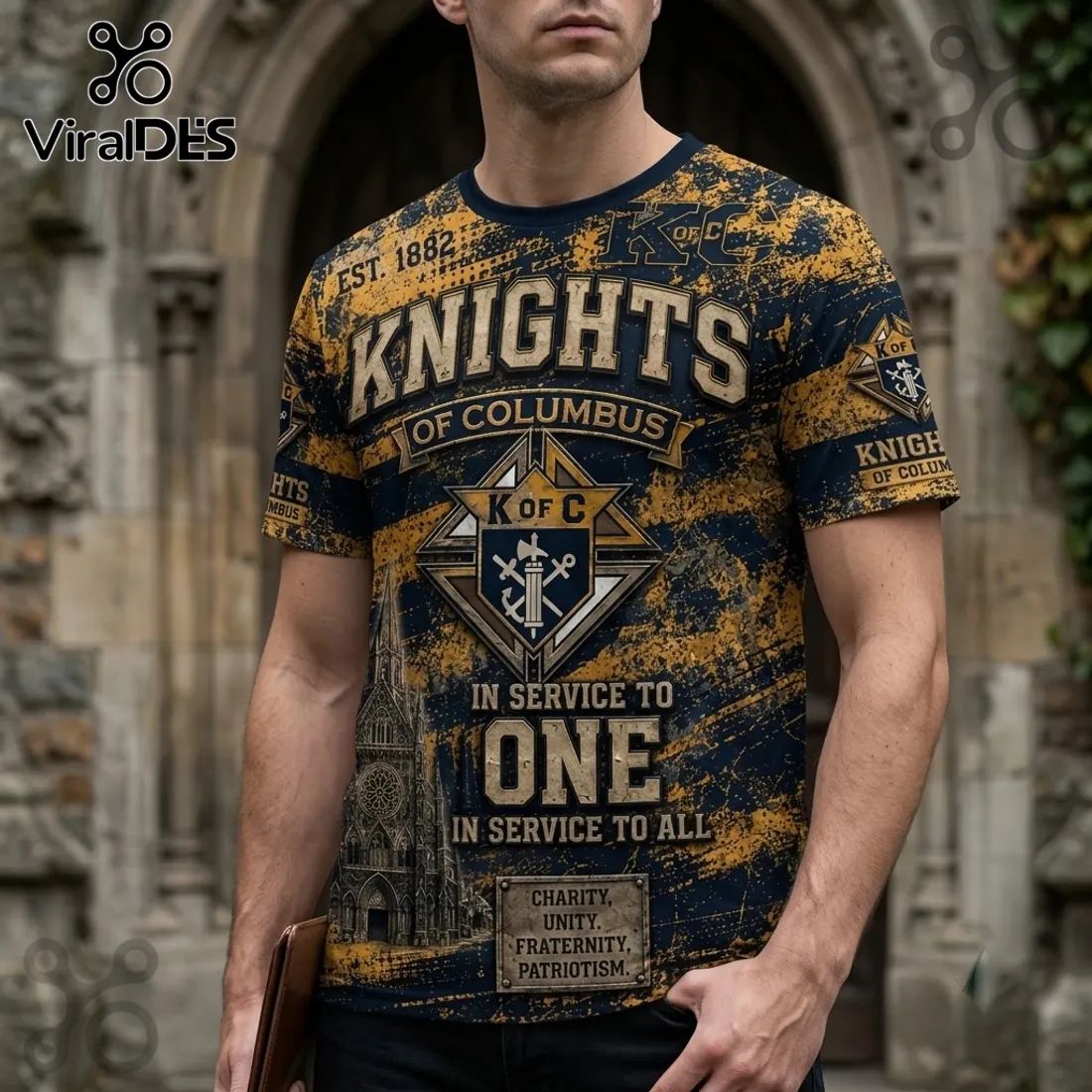 NRL Knights of Columbus Patriotic Knight T-Shirt