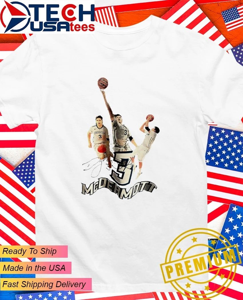 Doug McDermott No. 3 Creighton Bluejays Basketball signature collage shirt