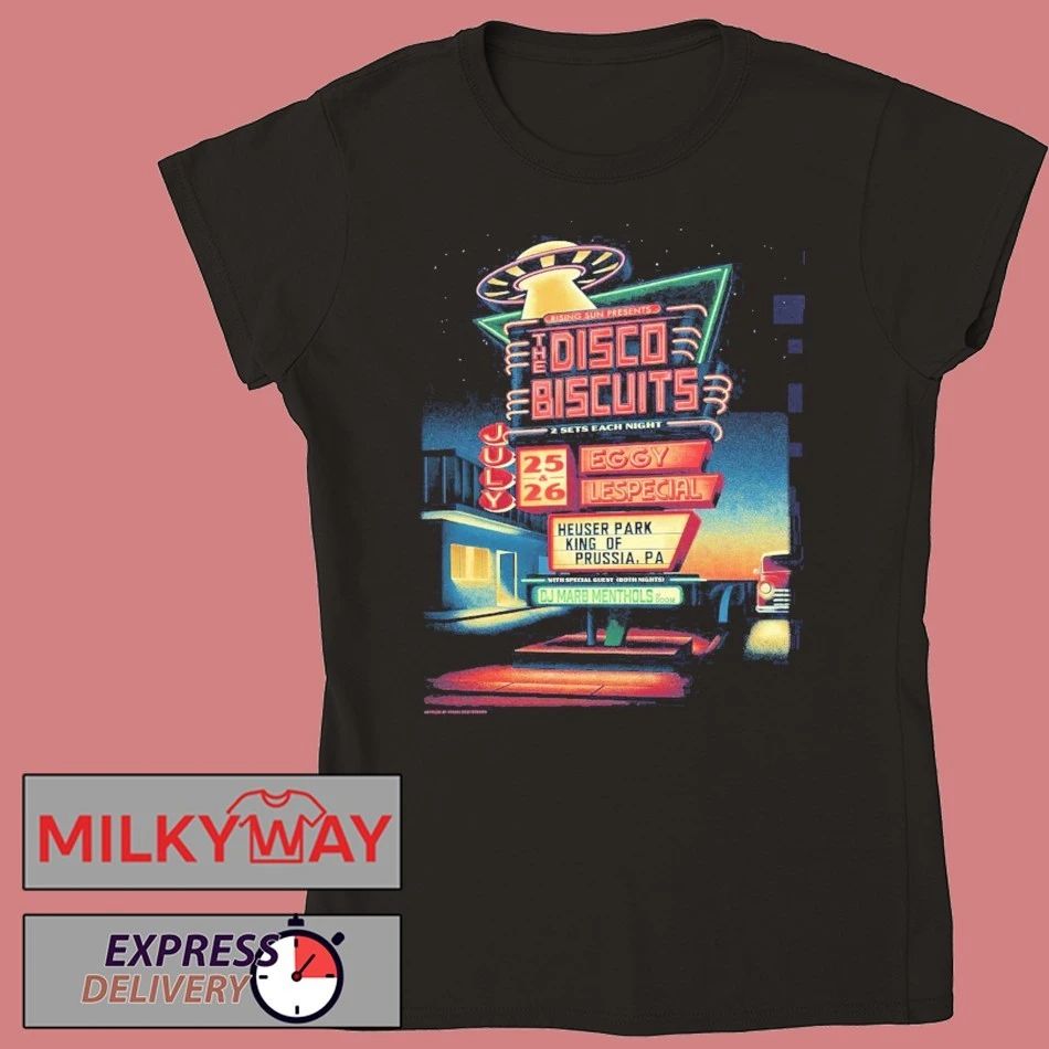 The Disco Biscuits Heuser Park King Of Prussia PA 2026 Event Poster On July 25 And 26 2026 T-Shirt