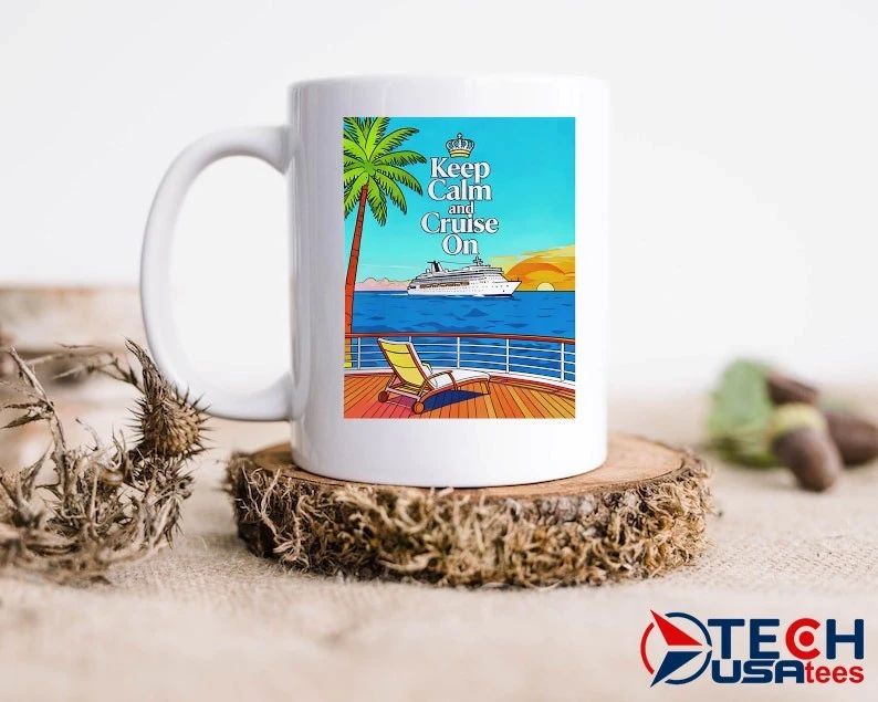 Keep calm and cruise on Cruise Ship Sunset shirt