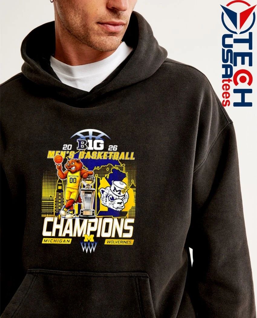 Michigan Wolverines 2026 Big 10 Men’s Basketball Champions shirt