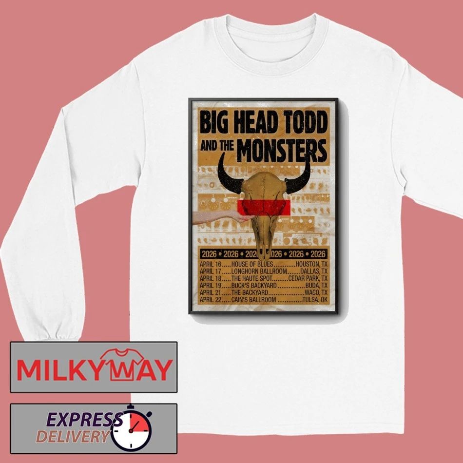 Big Head Todd And The Monsters Texas Tour 2026 Poster T-Shirt