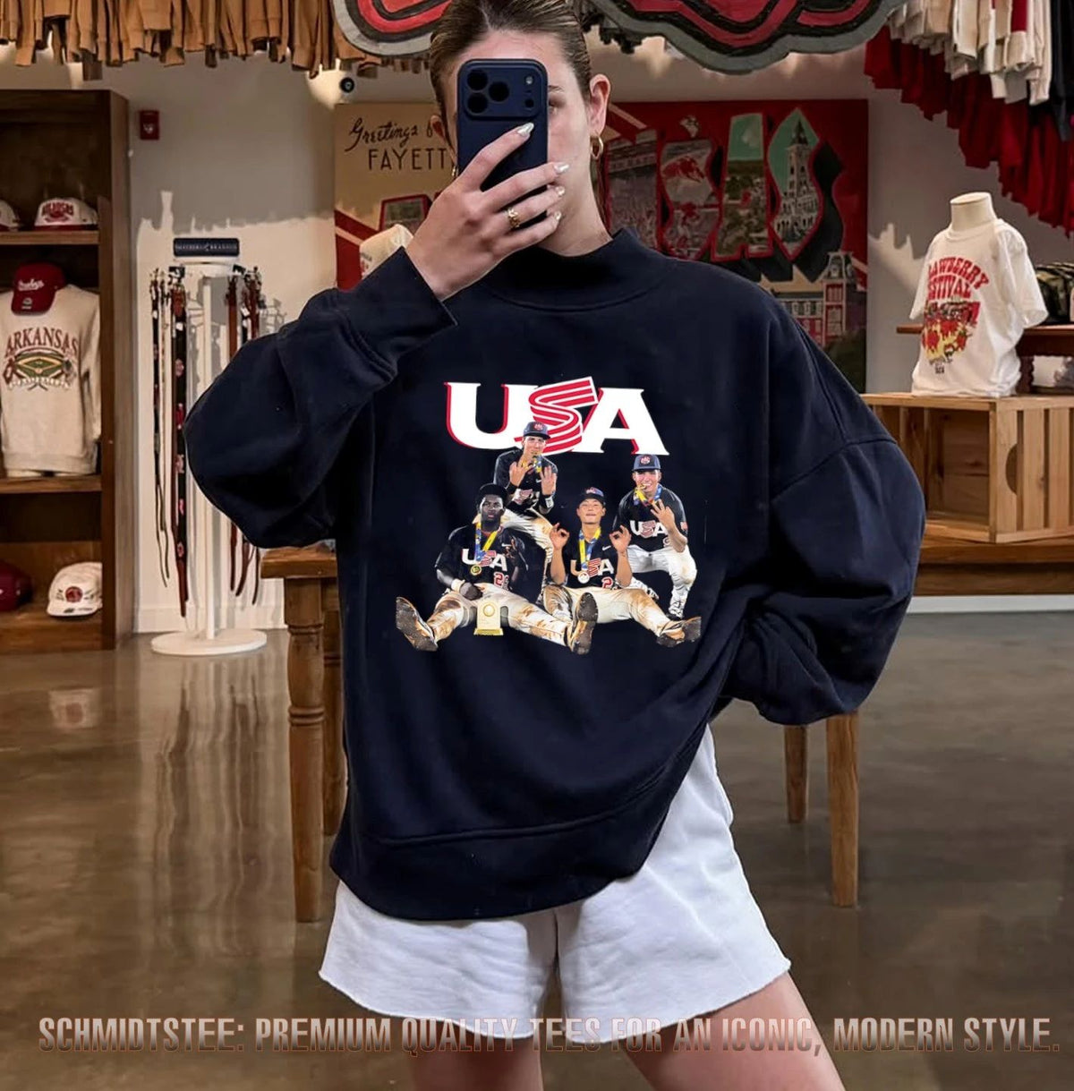 USA Baseball Champion players cheering moment shirt