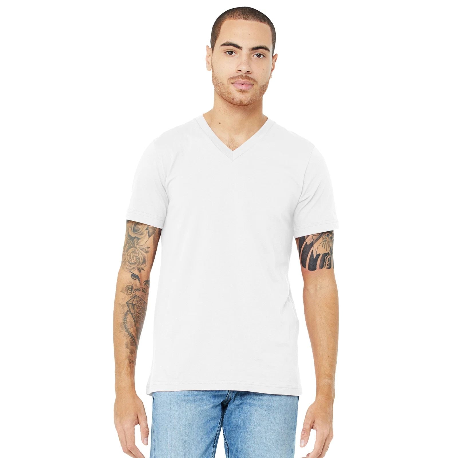 Wire Delight V-Neck Premium Cotton Short Sleeve T-Shirt, Everyday Breathable Tee